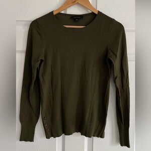 Ann Taylor Long Sleeve Dark Olive Green Size XS